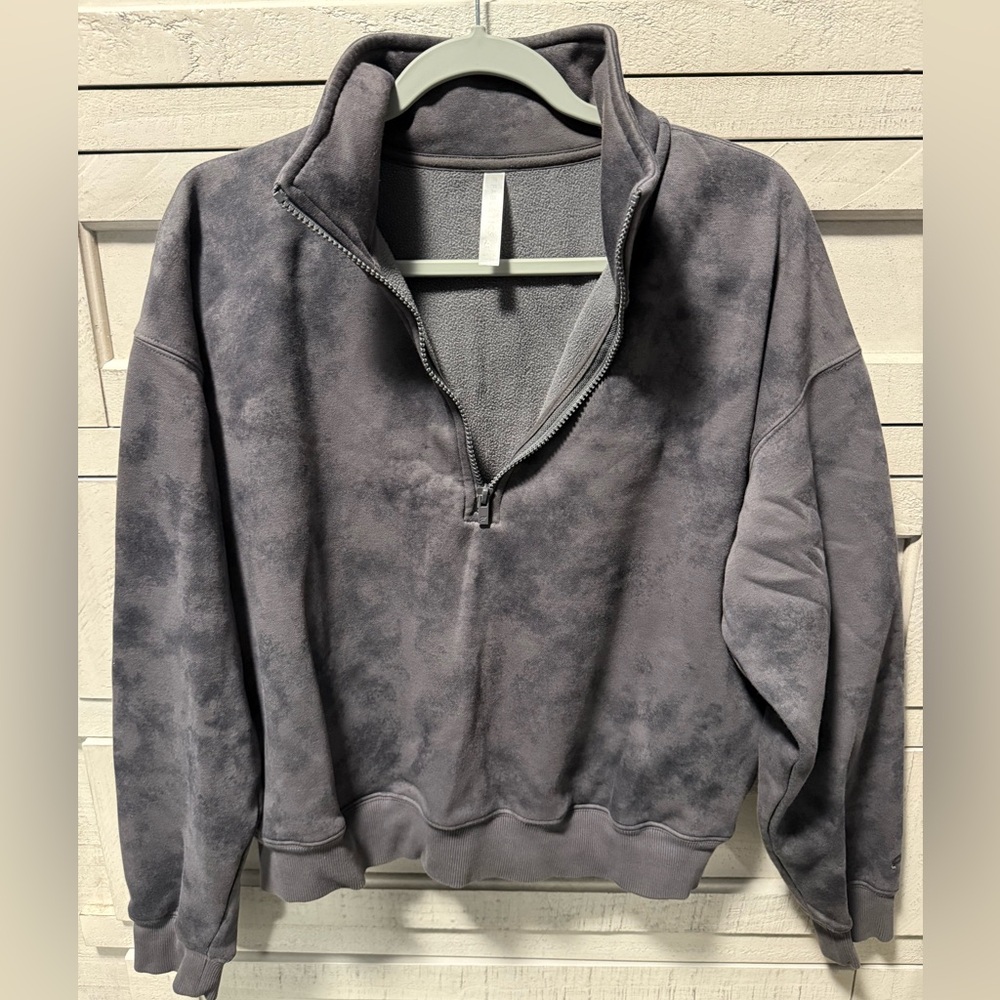 Fabletics Women’s Charcoal Zip-Up Sweater